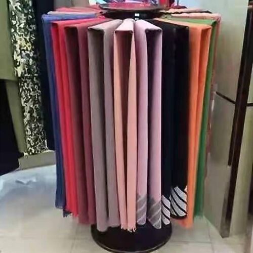 铁艺围巾架子丝巾展示架落地式服装店挂布料披肩陈列货架圆形旋转