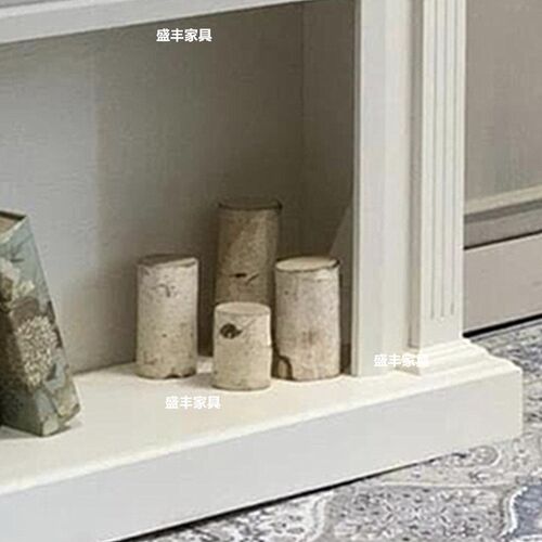 法式简约白色实木壁炉柜新款入户玄关壁炉客厅装饰置物抽屉壁炉架