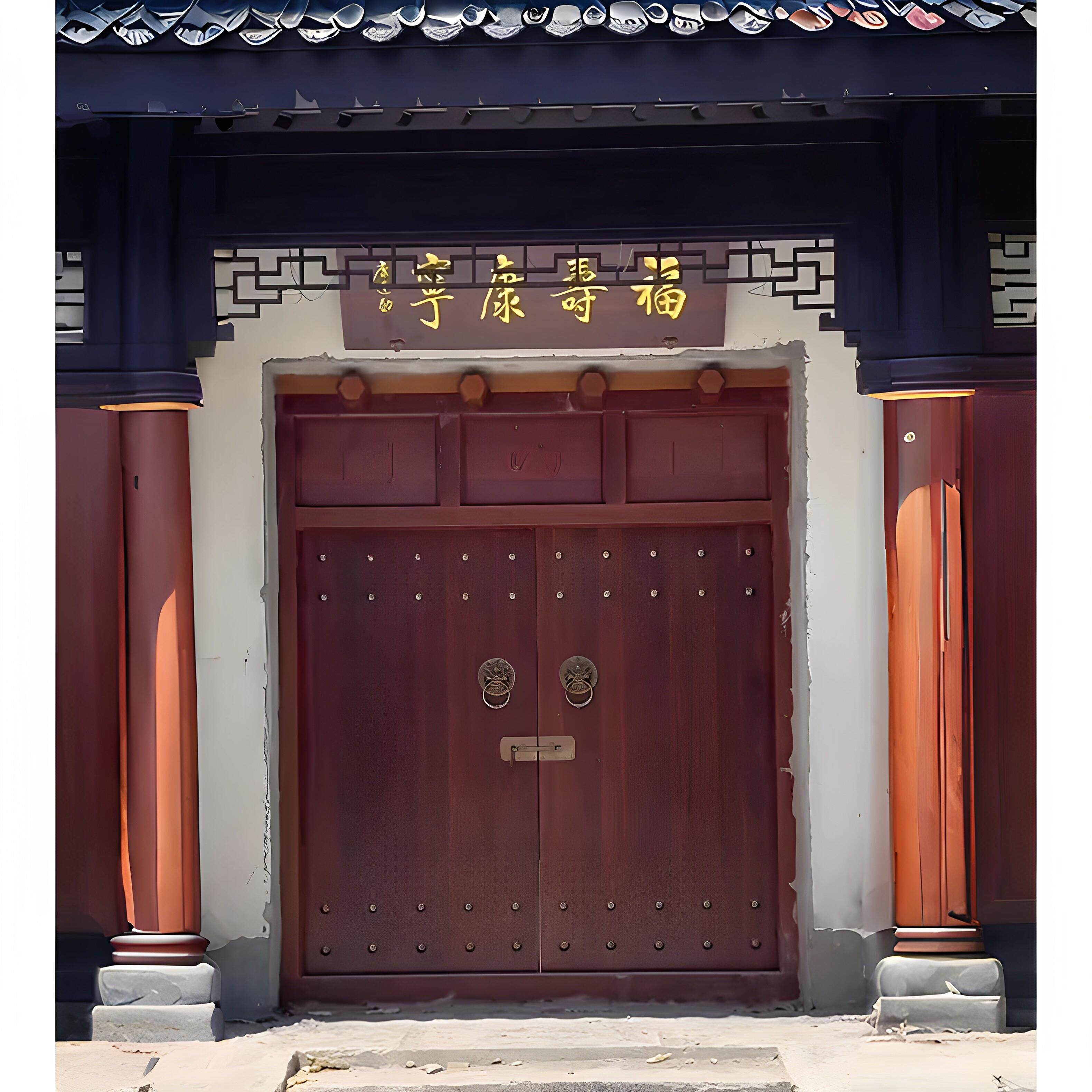 实木大门彷古中式进户大门庭院大门别墅入户大门自建房大门菠萝格