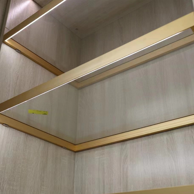 铝框玻璃带灯酒架灯m带衣柜酒柜红酒架任意尺寸定制层板发光酒杯