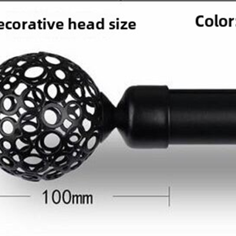 铝合金罗马d杆插头窗帘杆头防锈罗马杆头豪华装饰头