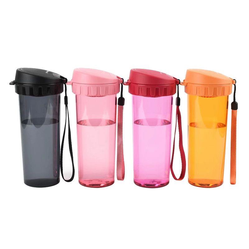 特百惠杯子 500ml 水杯时尚简约水杯男女杯子运动水杯防漏带茶隔