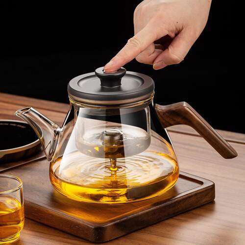 顶壶2026新款磁吸泡茶壶飘逸杯茶具套装泡茶家用高档轻奢玻璃茶壶
