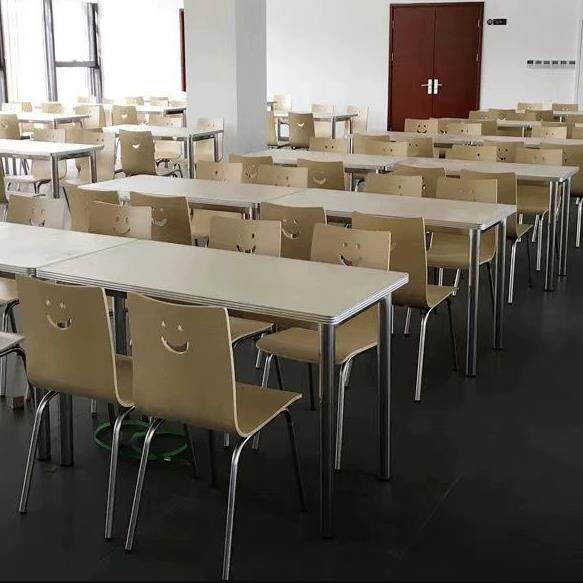 不锈钢食堂餐桌椅学校面馆工地四六人单位员工分体小吃店饭桌组合