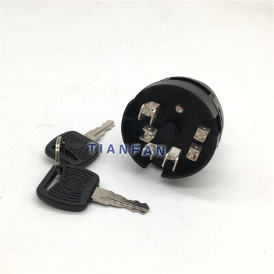 挖掘机玉柴YC55 60 65 85 135 230 360-8电门锁启动开关点火开关