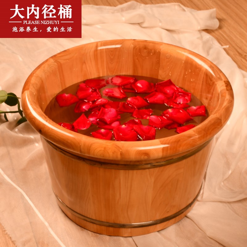 香柏木双人泡脚木桶家用洗脚桶大脚木桶商用足疗足浴木桶洗脚木盆