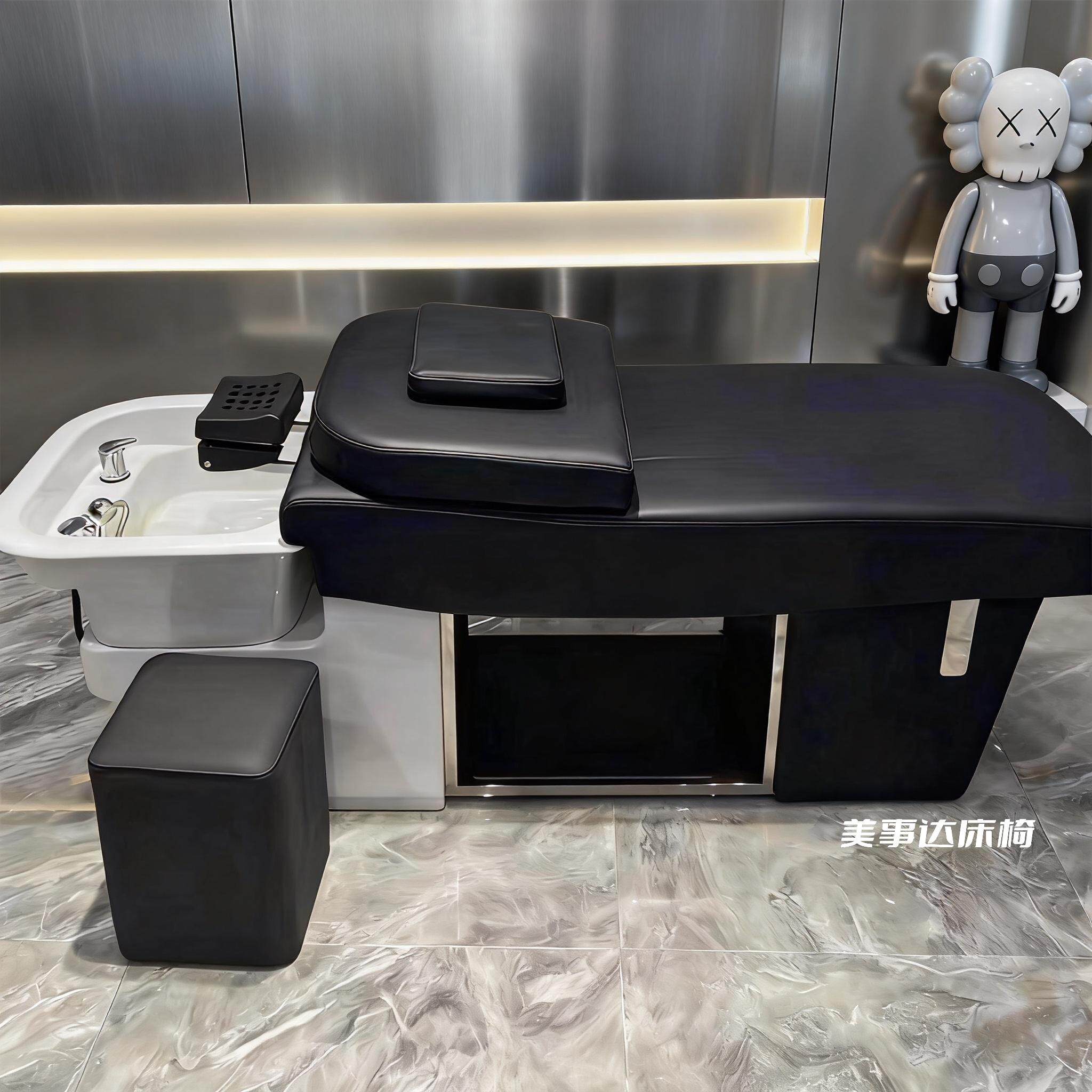发廊专用网红新款泰式洗头床简约理发店时尚美发冲水陶瓷盆水循环
