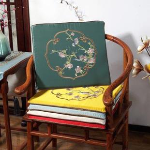 坐垫绣花红木沙发垫椅垫四季 中式 通用防滑圈椅坐垫太师椅茶椅垫子