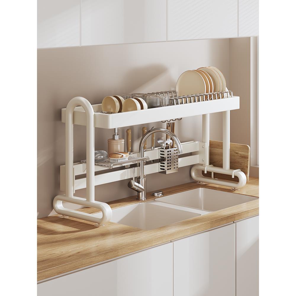 厨房水槽置物架水池洗碗槽洗菜盆洗碗池上方碗架沥水架碗碟收纳架