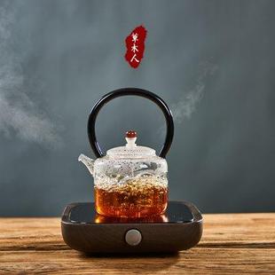 加厚耐热玻璃三色提梁壶煮茶壶电陶炉烧水壶功夫茶具泡茶壶 新羽