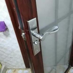 卧室房门锁家用房间木门锁通用型旧门换锁 不锈钢单舌门锁室内老式