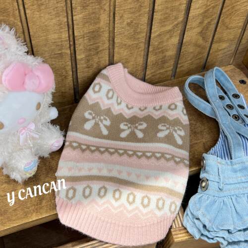 YCANCAN 秋冬宠物服饰猫狗费尔岛毛衣保暖网红民族风马尔济斯衣服