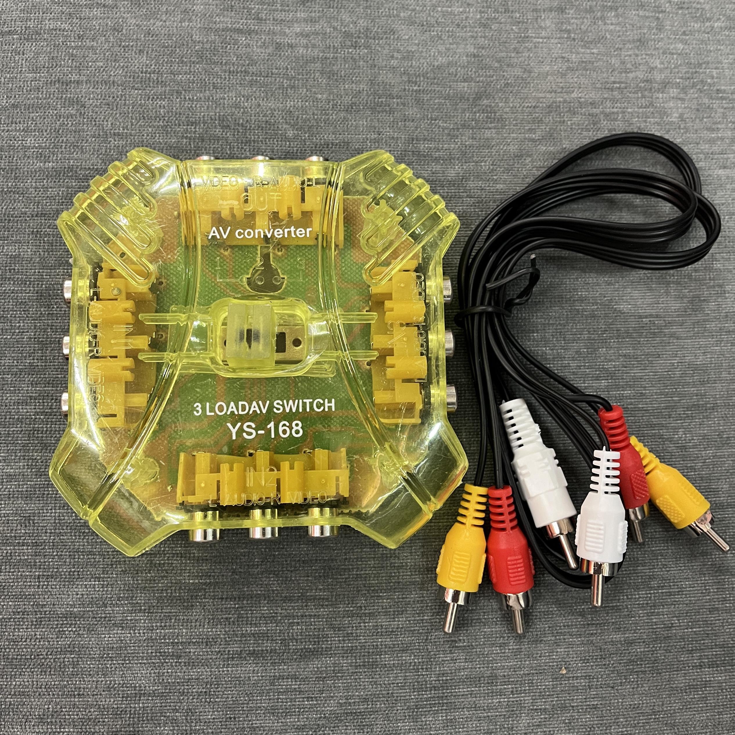 AV音视频转换器切换开关机顶盒游戏机影碟机电视集线分割器一分三