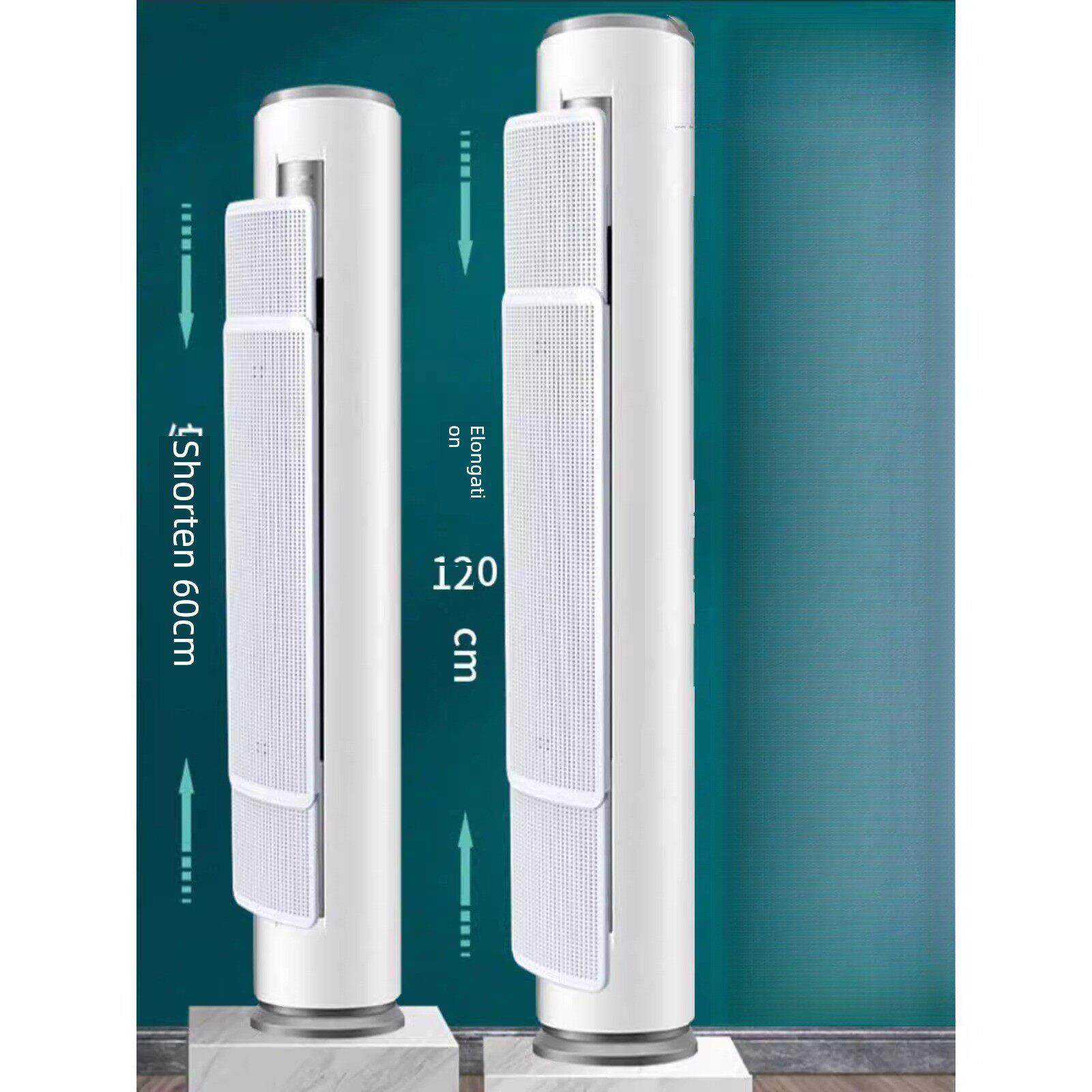 圆柱形立式空调风挡玻璃防直吹机柜机柜出风口挡板防风导风罩