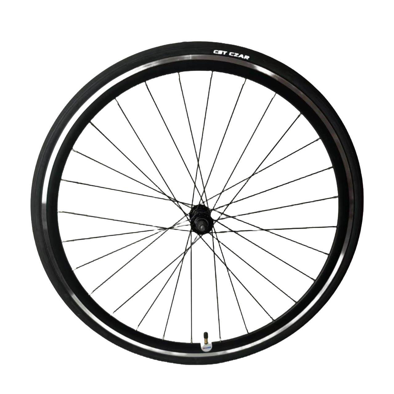 适用喜德盛RC200轮组/实心轴承花鼓/双层铝合金轮圈700CV刹