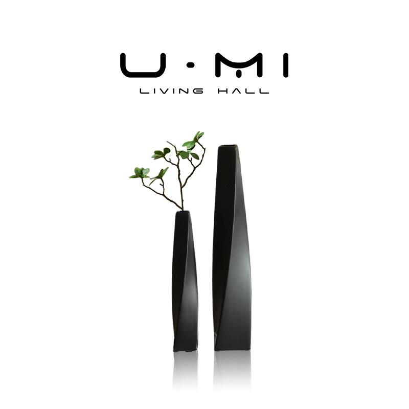 U Mi LIVING · 柯丽 | 陶瓷花瓶ins简约风几何黑白干花插花器