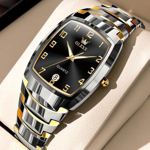 瑞士2025年新款大数字钨钢男士手表名牌正品小表盘石英表送爸爸