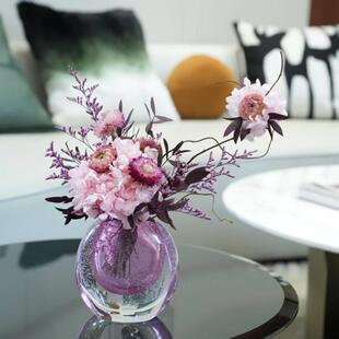 AAA级永生花花束麦秆菊绣球真花干花客厅餐桌边几装饰摆件高级感