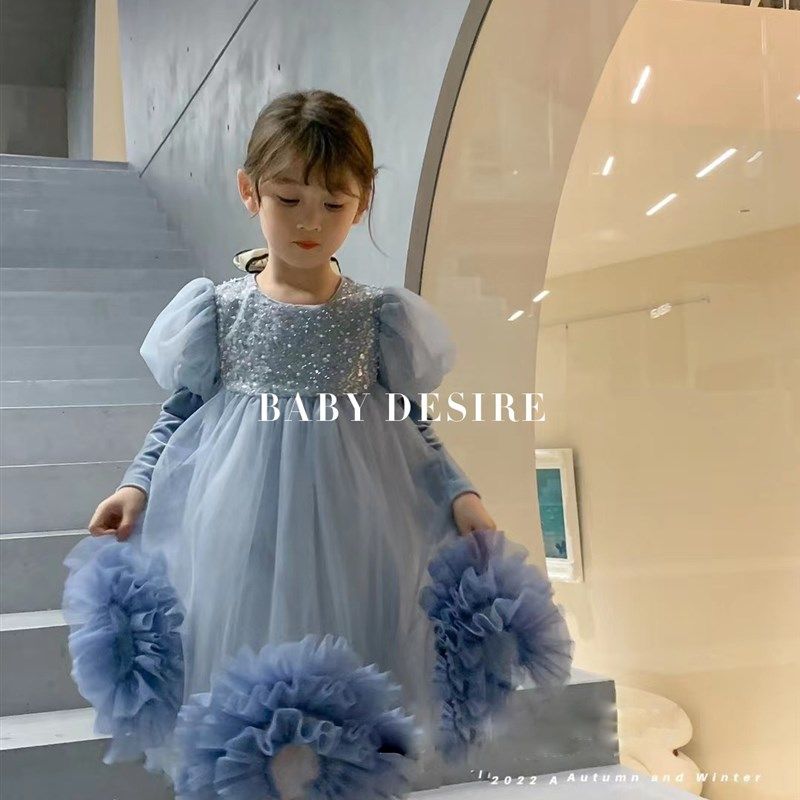 绝美女童超大裙摆洋装2023秋冬新款儿童洋派网纱蓬蓬裙宝宝礼服,童装/婴儿装/亲子装,连衣裙,淘宝优惠券,粉丝福利购,淘宝优惠卷