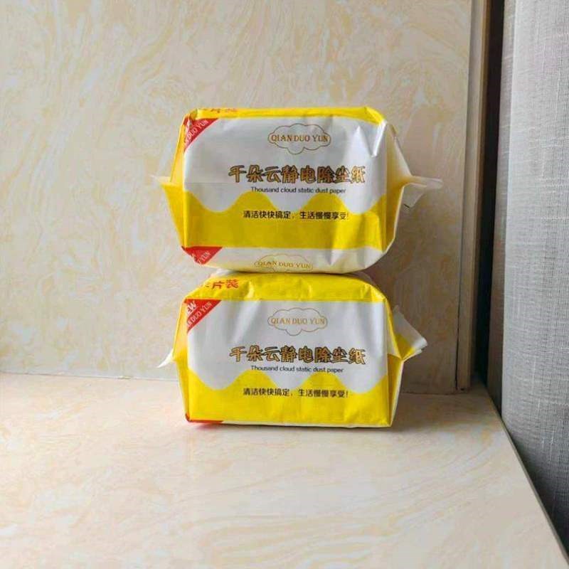 巾纸厚除尘洗脸静电湿巾拖把一次性替换夹毛巾清洁拖把地板双夹式