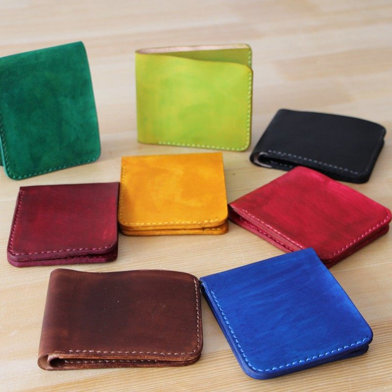 手工缝制 皮具 植鞣革 头层牛皮 多卡位  短款钱包 钱夹皮夹财包,箱包皮具/热销女包/男包,钱包,淘宝优惠券,粉丝福利购,淘宝优惠卷