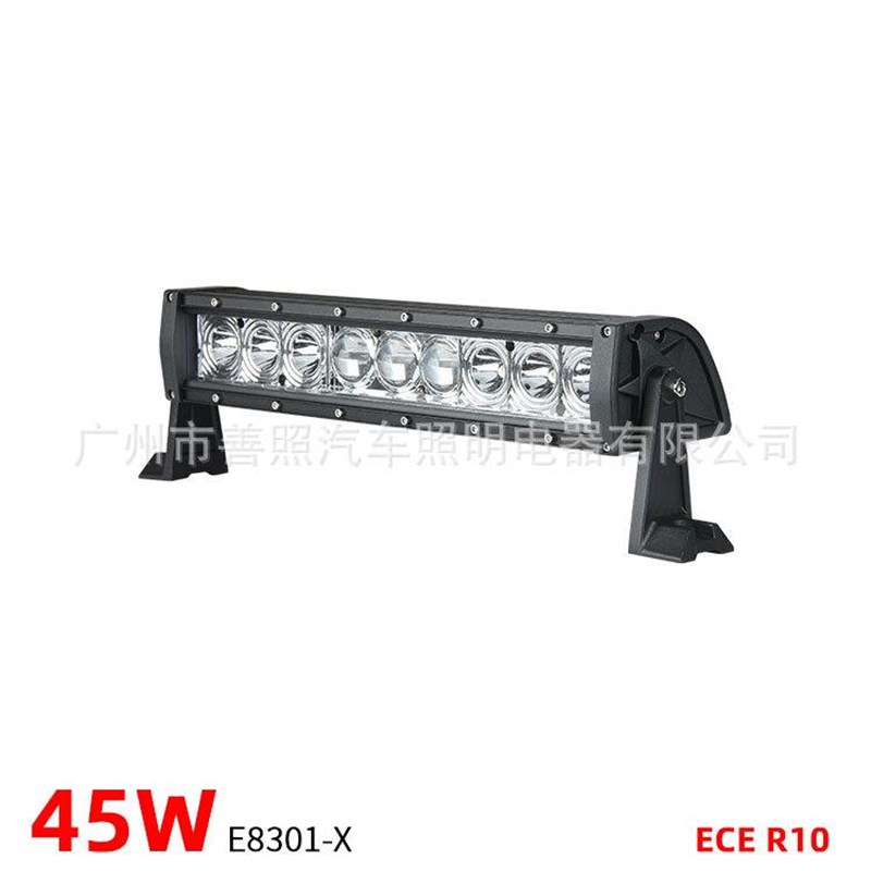45W单排led汽车长条灯越野x车顶灯卡车行车射灯超亮透镜前杠灯外
