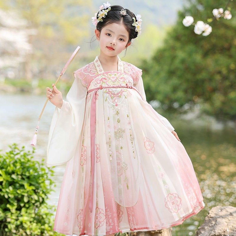 女童2025新款儿童古风公主超仙古装襦裙小女孩国风唐装长袖连衣裙,童装/婴儿装/亲子装,汉服,淘宝优惠券,粉丝福利购,淘宝优惠卷