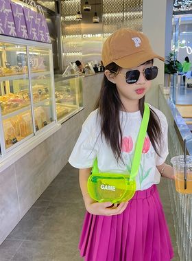 森系透明果冻女童包包夏季洋气迷你走秀宝宝斜挎包超轻小孩零钱包