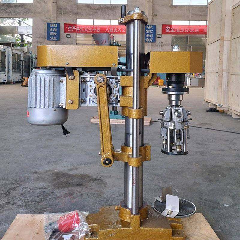 小型铝盖锁口机半自动口服液橄榄油红酒葡萄酒旋盖封口机