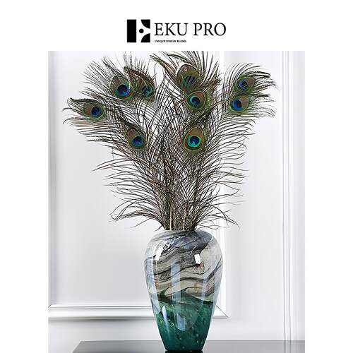 EKU PRO·墨染·水墨画琉璃艺术花瓶轻奢风摆件玄关客厅 | Moran