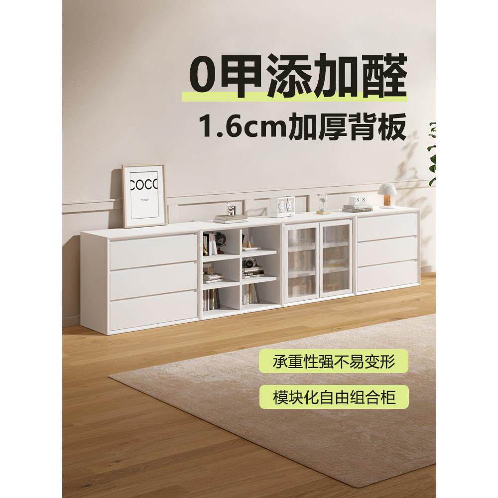 实木组合电视柜简单家居客厅卧室落地组合柜小公寓储物柜组合柜