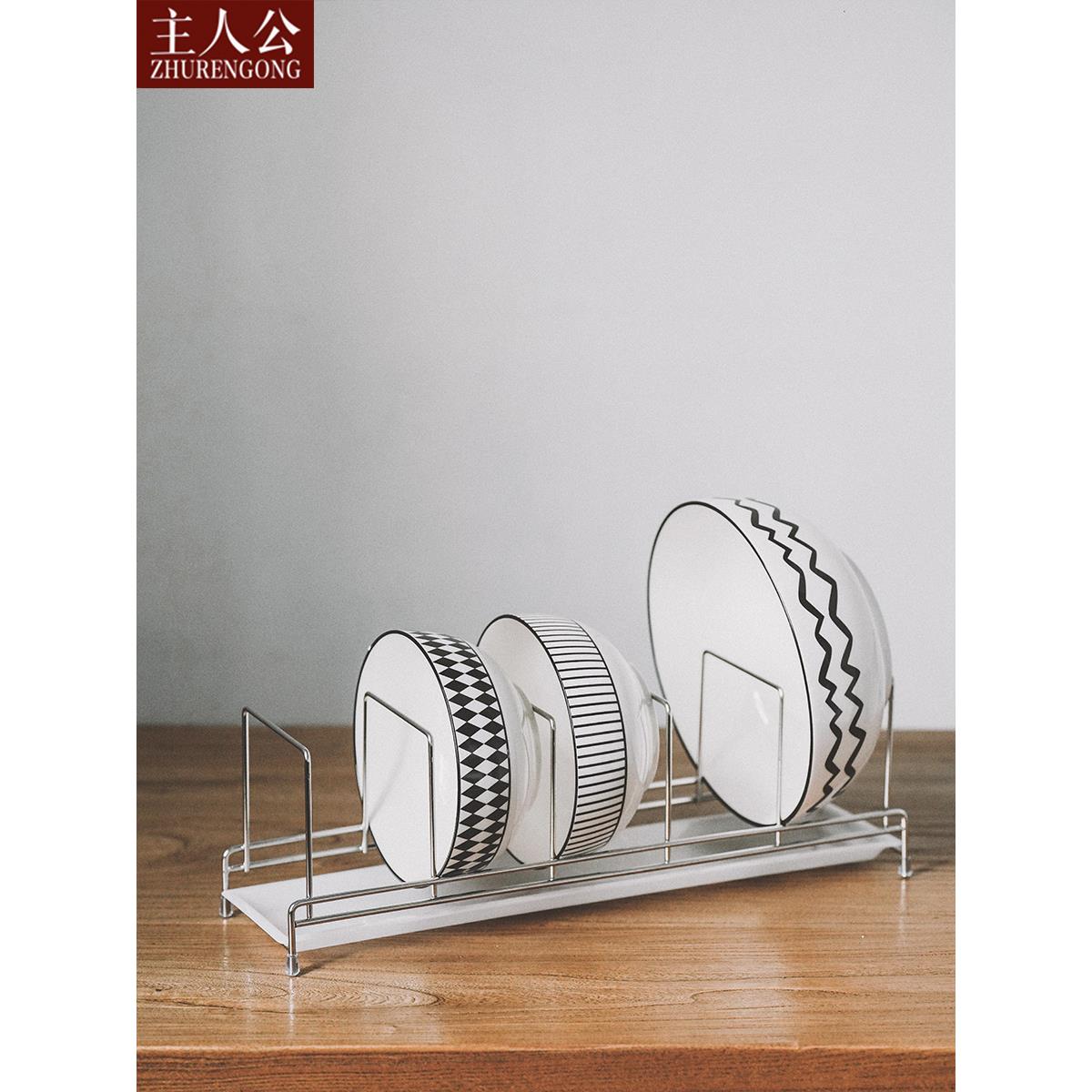 大碗沥水架304食品级不锈钢碗碟架抽屉橱柜内置碗碟收纳架多功能