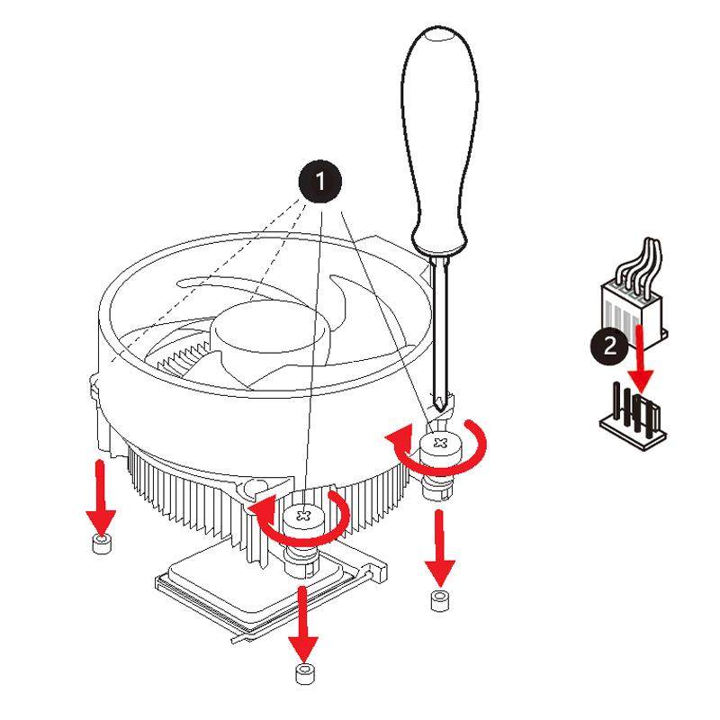 AMD锐龙散热器 R5 3600 5600X R3 1200 3200G 3700X AM4原装风扇