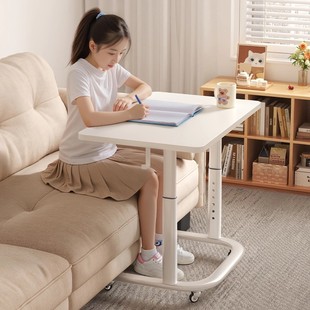 日本进口MUJIE可升降学习桌简易书桌可移动桌子床边桌沙发边桌