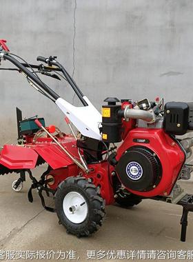 MVX柴油四驱微机田小型多功能手式旋耕机耕农用扶大棚果园耕机松