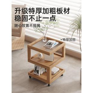 实木边几沙发边柜创意客厅可移动小茶几简约卧室家用床头柜置物架