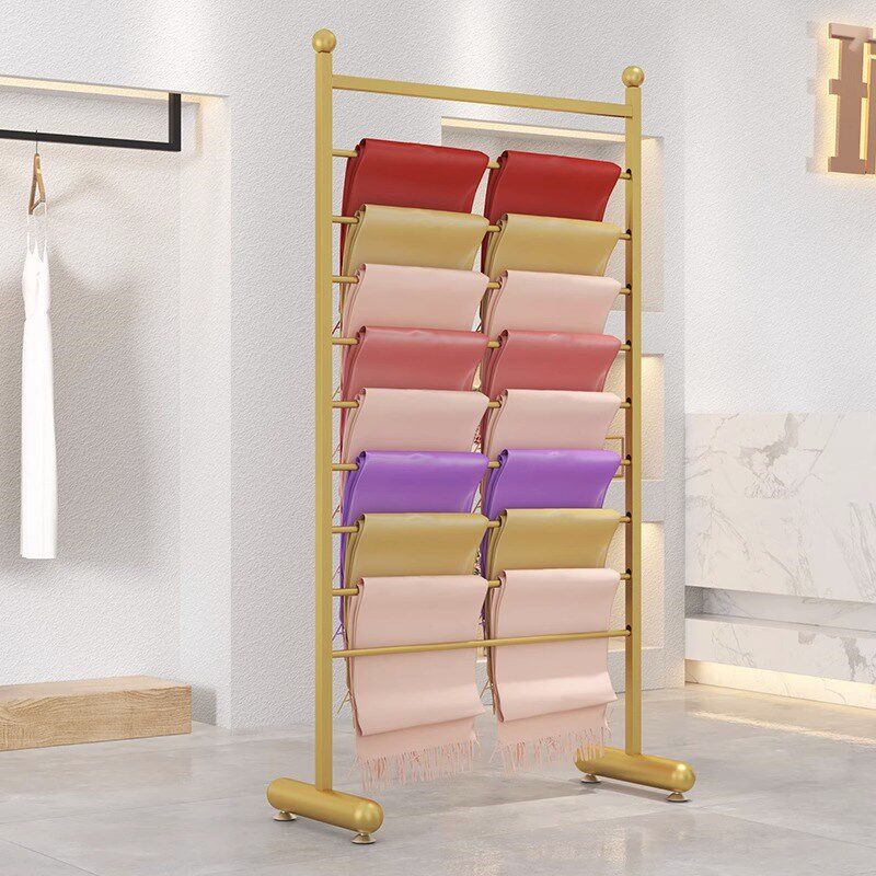 包装纸收纳架展示架围巾丝巾布料花店多层挂架丝带架子服装店货架