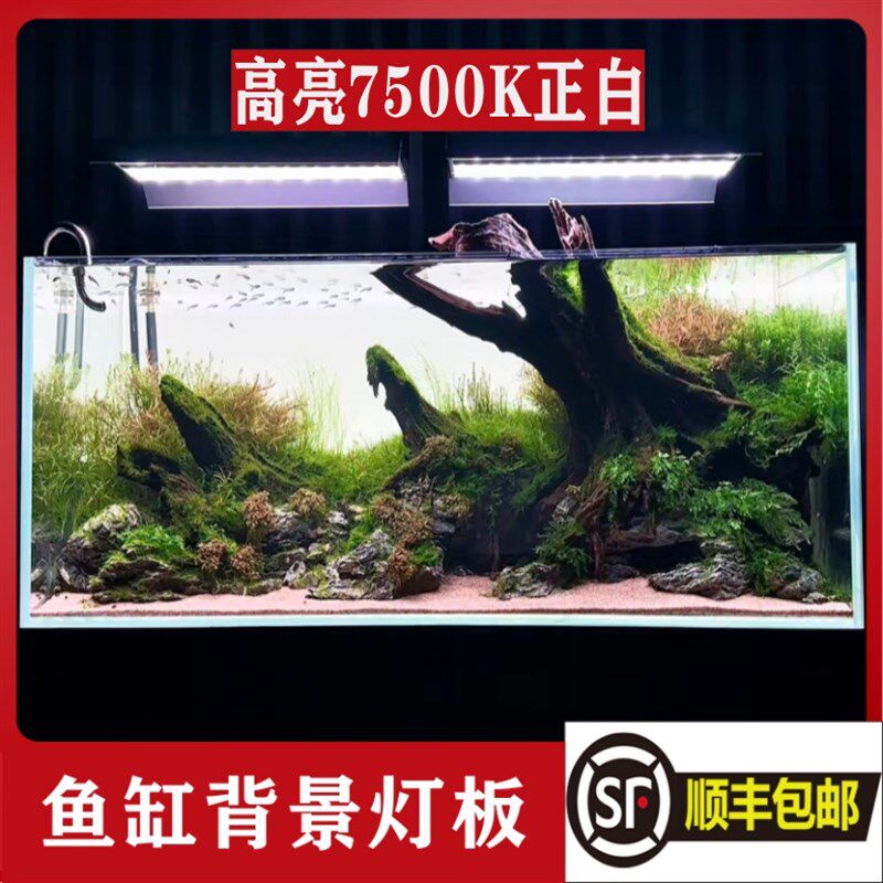 水族鱼缸背景灯板纯白led高亮亚克力发光板南美缸草缸生态造景