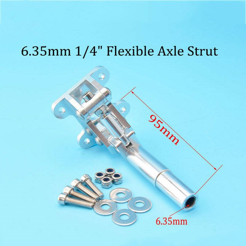 老鼠尾6.35mm*p95mm轴孔长老鼠尾 配铜轴套汽油船模配件