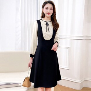 御姐风连衣裙女2024年新款 气质减龄女神范遮肚子显瘦打底裙子潮