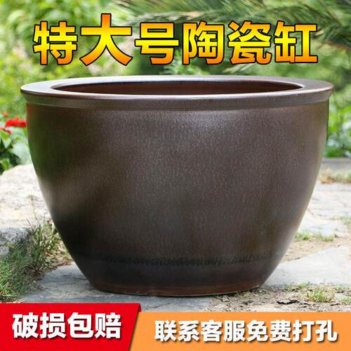 养睡莲碗莲盆荷花盆缸特大号水缸景德镇陶瓷大花盆室外种铁树花盆