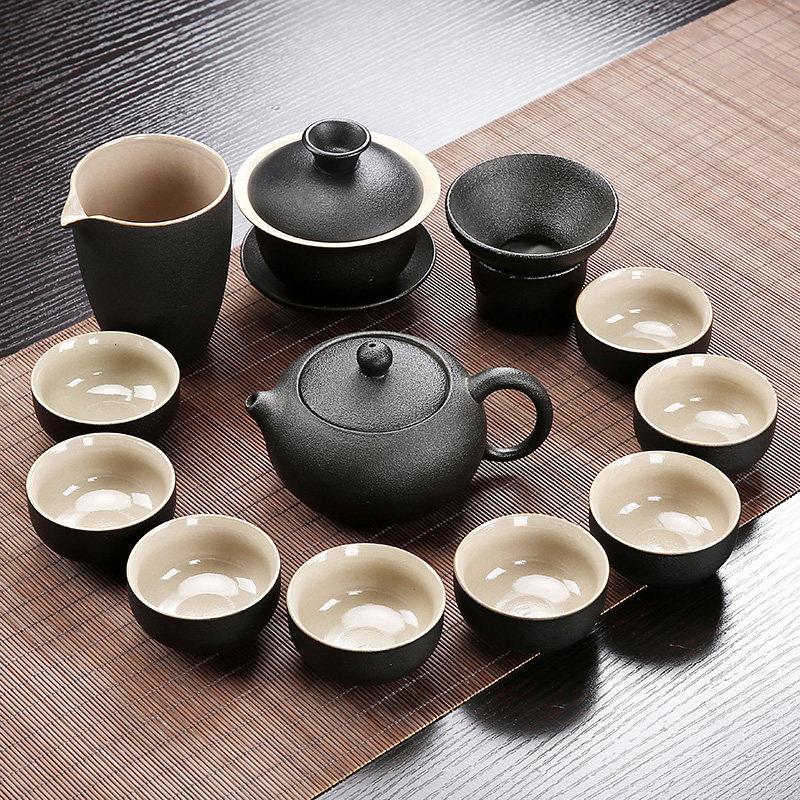 懒人自动陶瓷功夫茶具玻璃茶杯紫砂泡茶壶青瓷哥窑品茗杯整套耐热