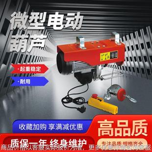 一吨家用微型电动葫芦 供应遥控微型电动葫芦 单相多用小吊机