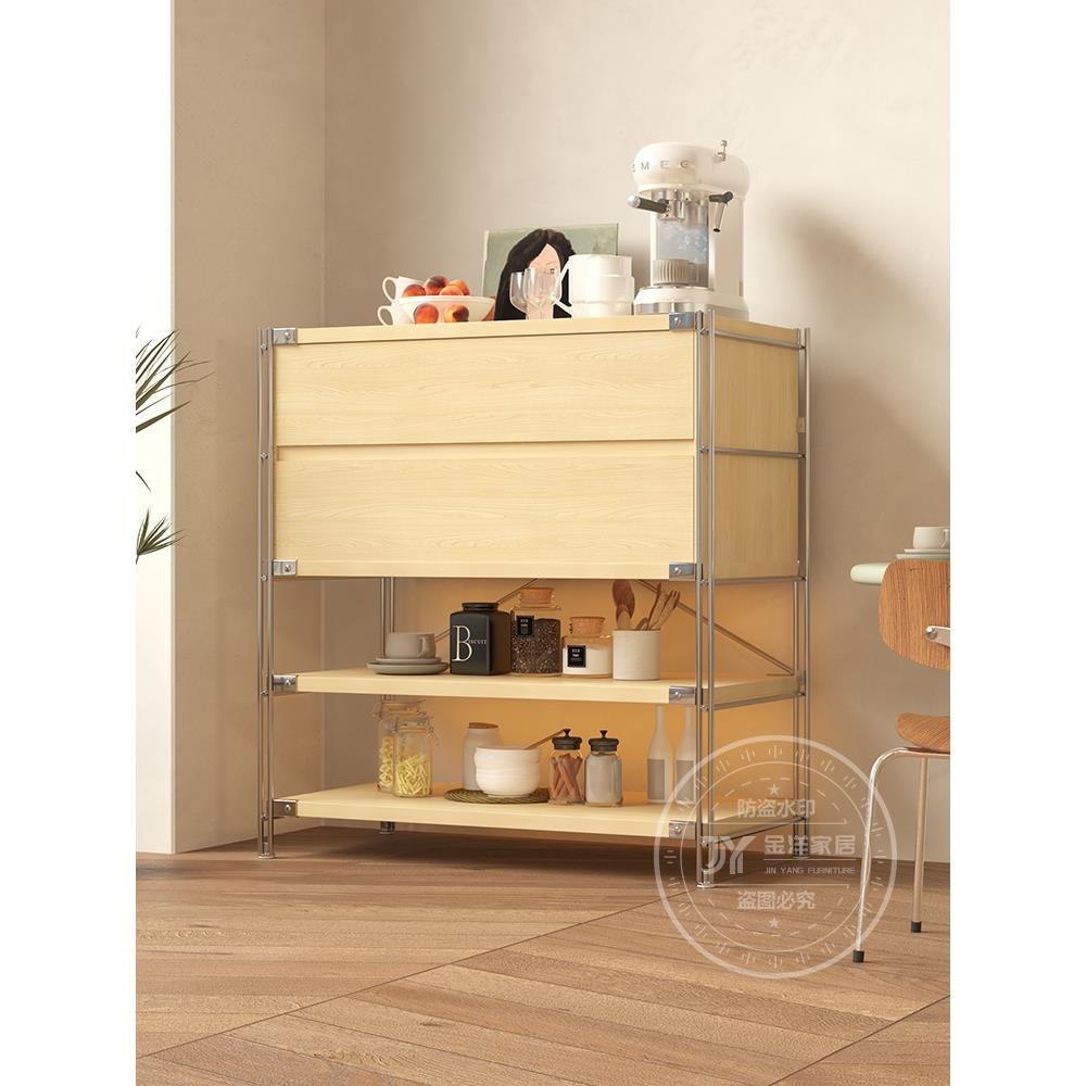 包豪斯置物架客厅沙发边柜包豪斯抽屉柜沙发边柜多功能落地餐边柜