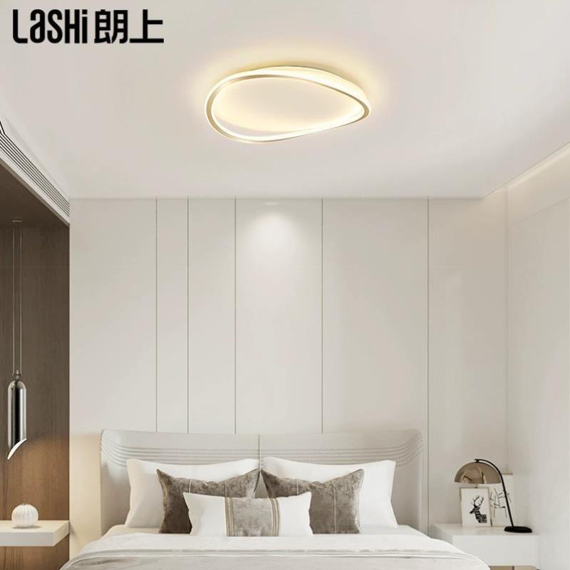 卧室吸顶灯网红极简艺术几何圆形主卧led灯创意简约现代房间灯具