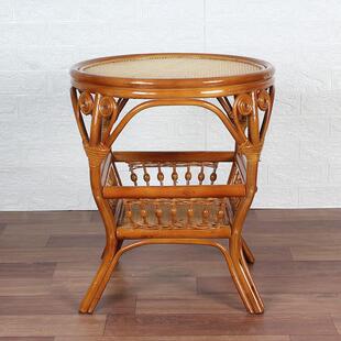 藤编卧室小茶几藤制茶桌客厅桌子家用复古阳台茶几桌藤制家具