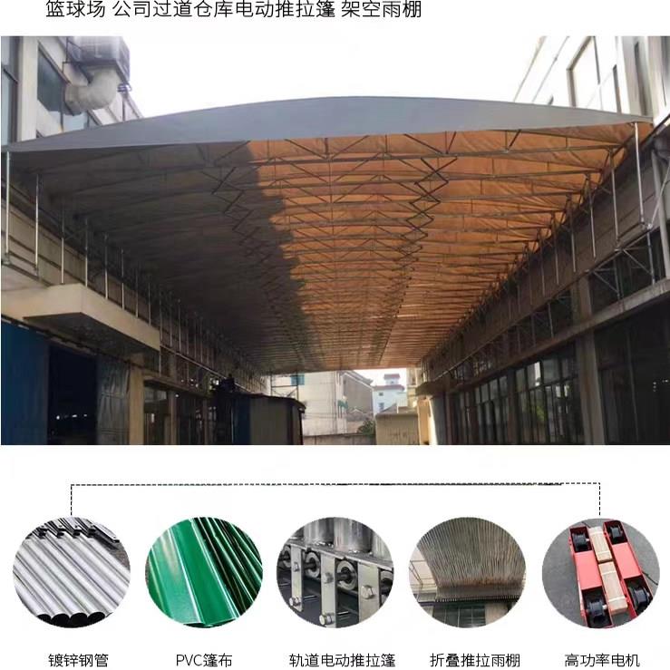 简易移动推拉雨棚大型电动仓库遮阳棚折叠伸缩排挡棚活动收缩车棚