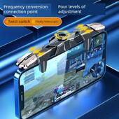 新解决方案脉冲按钮吃鸡和平电磁点连接器无延迟中断触摸伸缩四速