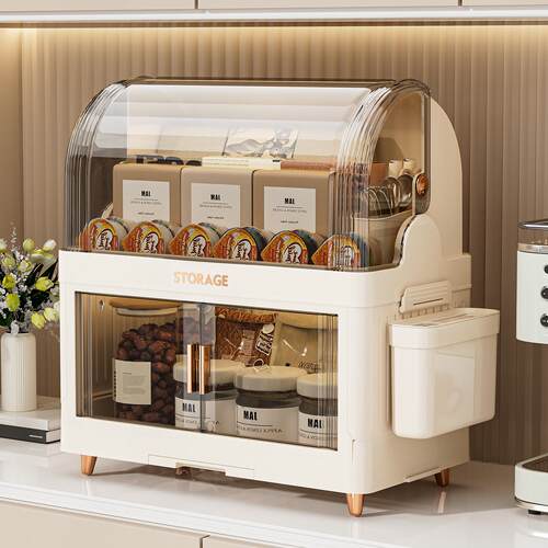 碗柜家用餐具碟盘整理厨房带盖碗筷沥水架装碗箱碗盘塑料置物架子