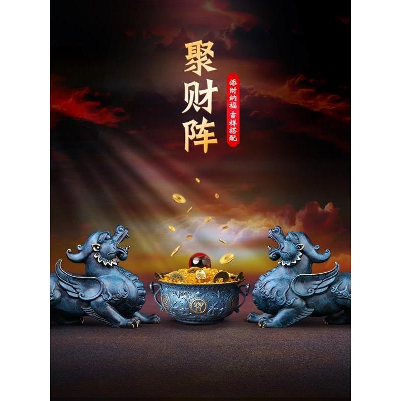 纯铜皮绣饰品皮绣对开幕礼品大型创意中国动物桌面客厅入口装饰